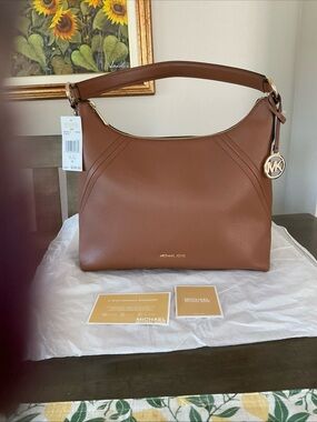 $298 Michael Kors Pebbled Leather Shoulder Bag